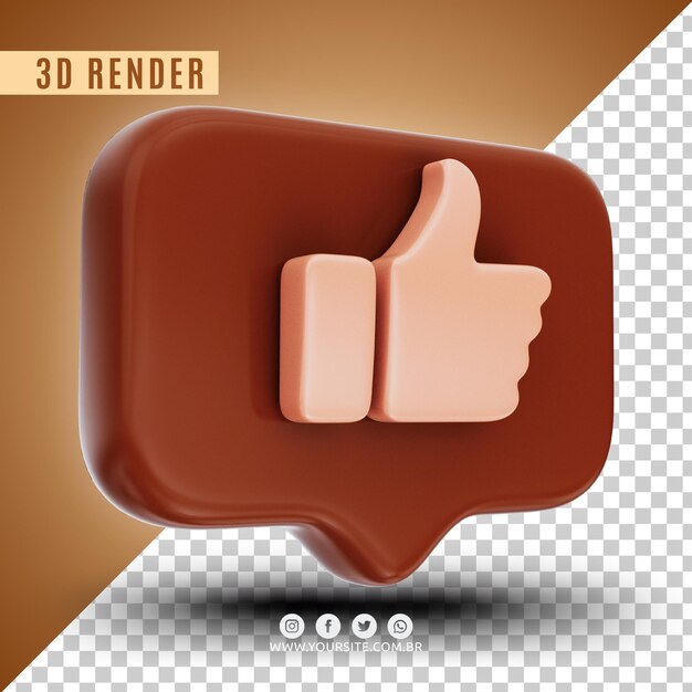 Chocolate instagram like 3d logo premium psd