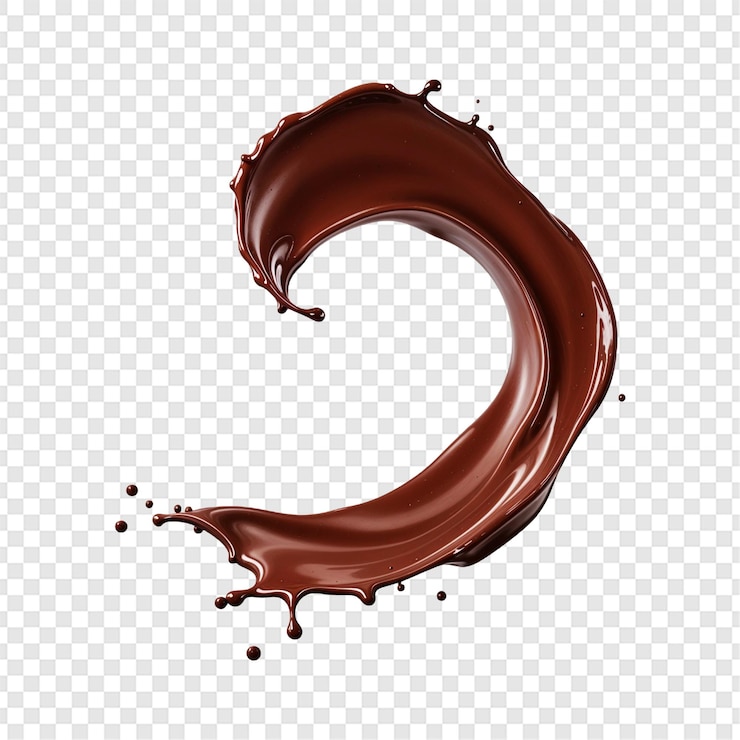 PSD 透明な背景にチョコレートを隔離した