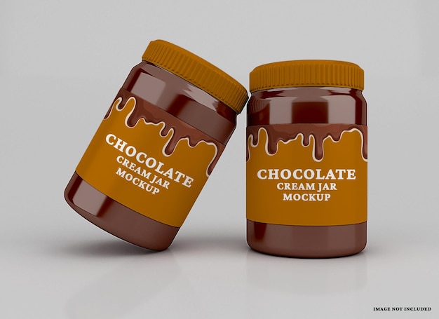 Mockup di barattolo di cioccolato