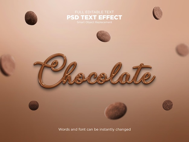 PSD チョコレート液体テキスト効果