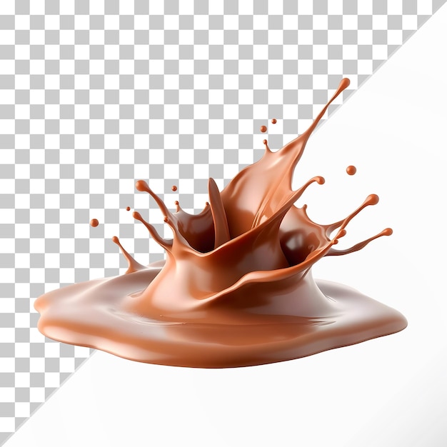 Chocolate Milk splash 3d realistic transparent psd