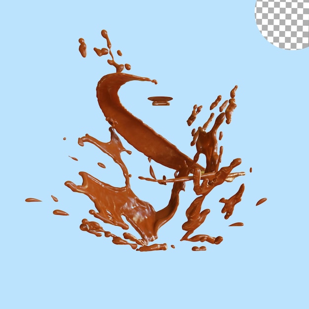Chocolate milk splash 3d realistic