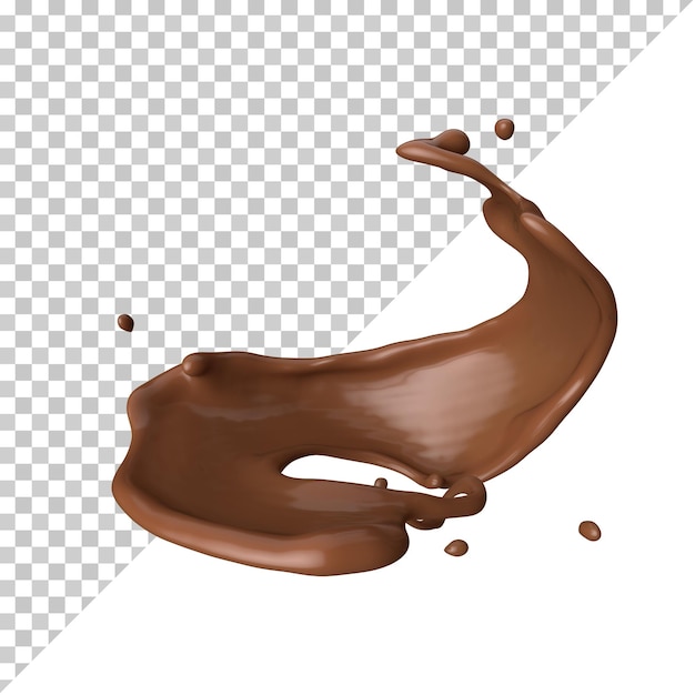 Chocolate milk splash 3d realistic