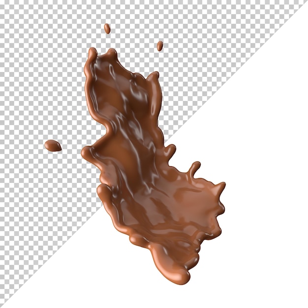 Spruzzata di cioccolato al latte 3d realistica