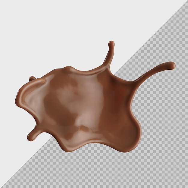 chocolate milk splash 3d realistic