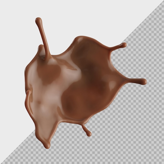 chocolate milk splash 3d realistic