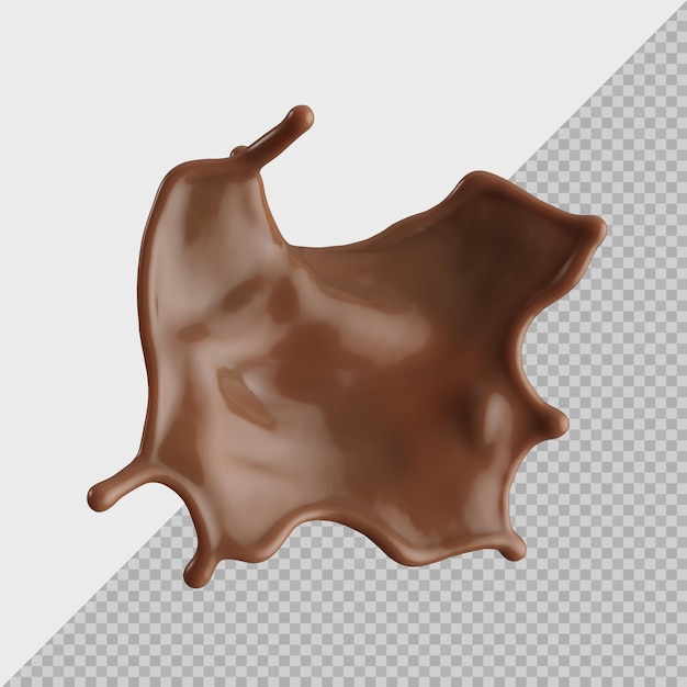 chocolate milk splash 3d realistic