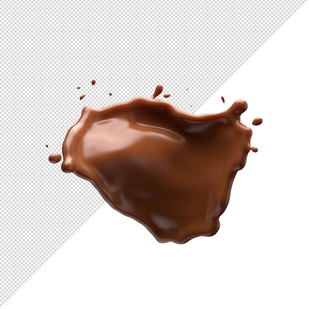 PSD chocolate milk splash 3d realistic