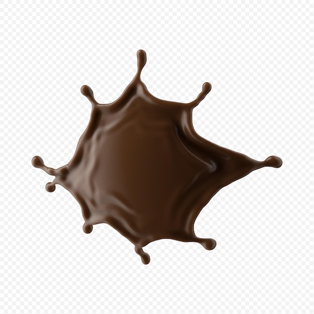 Chocolate milk splash isolated