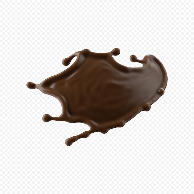 Chocolate milk splash isolated