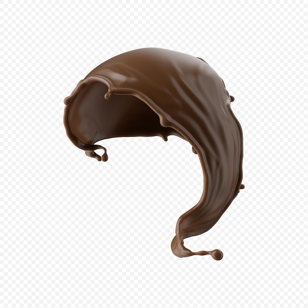 Chocolate milk splash isolated