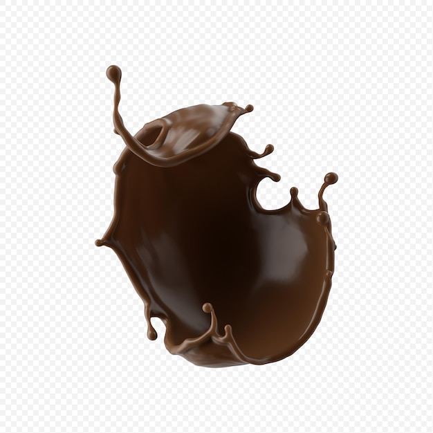 Chocolate milk splash isolated