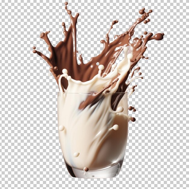 PSD chocolate milk white background psd png