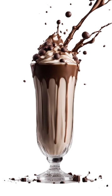 Chocolate milkshake splash