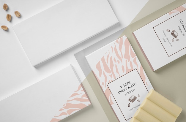 PSD mockup di confezioni di cioccolato