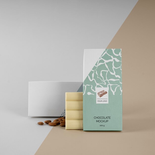 Mockup di confezioni di cioccolato