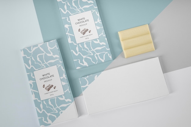 Mockup di confezioni di cioccolato