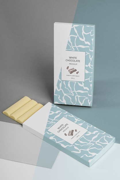 Mockup di confezioni di cioccolato