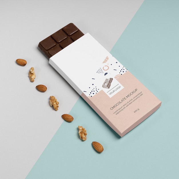 PSD chocolate packaging mockup