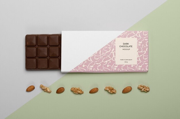 Mockup di confezioni di cioccolato