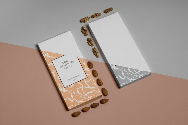 PSD mockup di confezioni di cioccolato