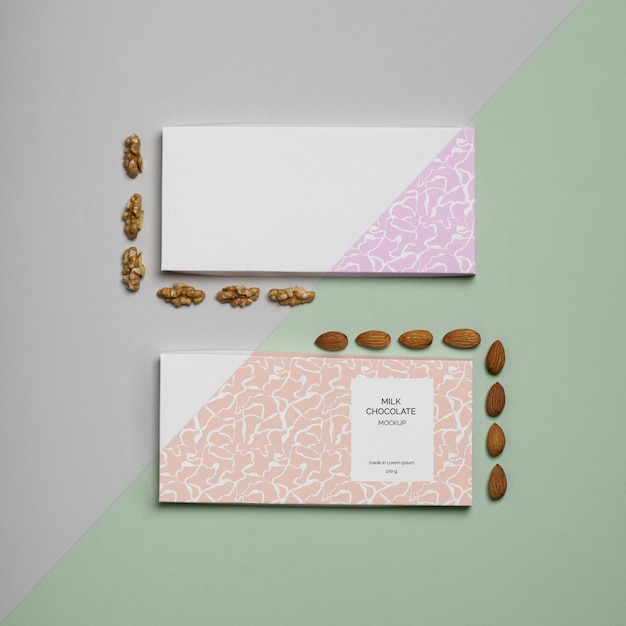 PSD mockup di confezioni di cioccolato