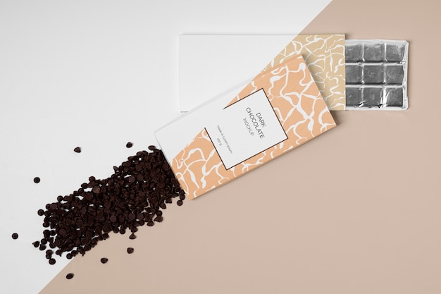 PSD mockup di confezioni di cioccolato