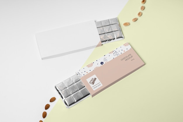 PSD mockup di confezioni di cioccolato