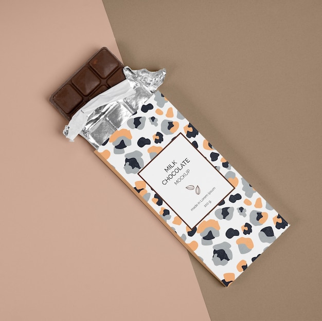 PSD chocolate packaging mockup