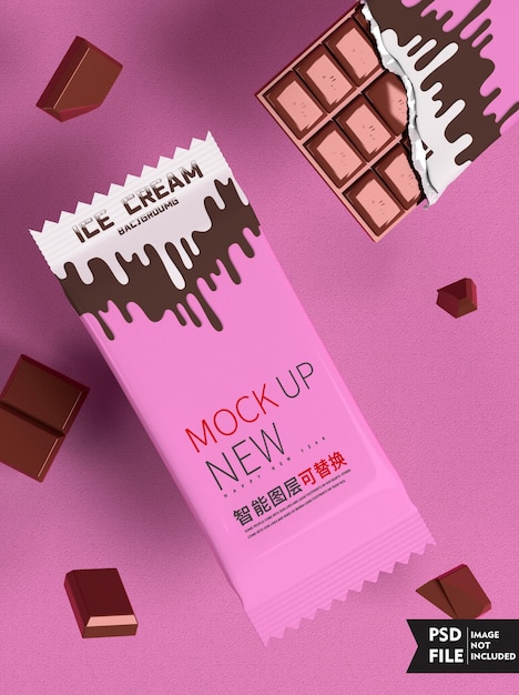 PSD mockup di confezioni di cioccolato