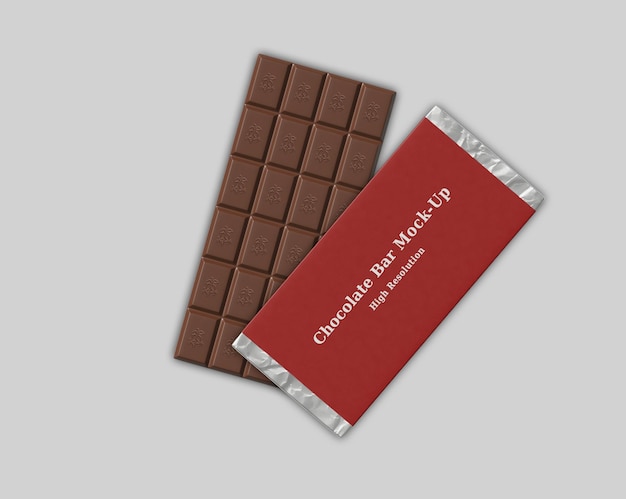 PSD mockup di imballaggio al cioccolato