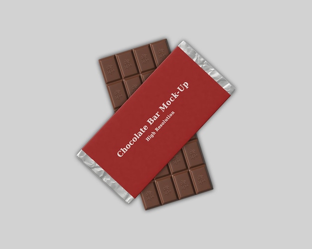 Mockup di imballaggio al cioccolato