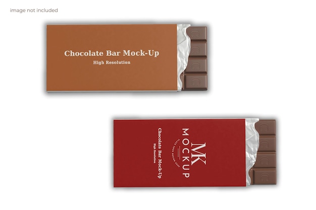 PSD mockup di imballaggio al cioccolato