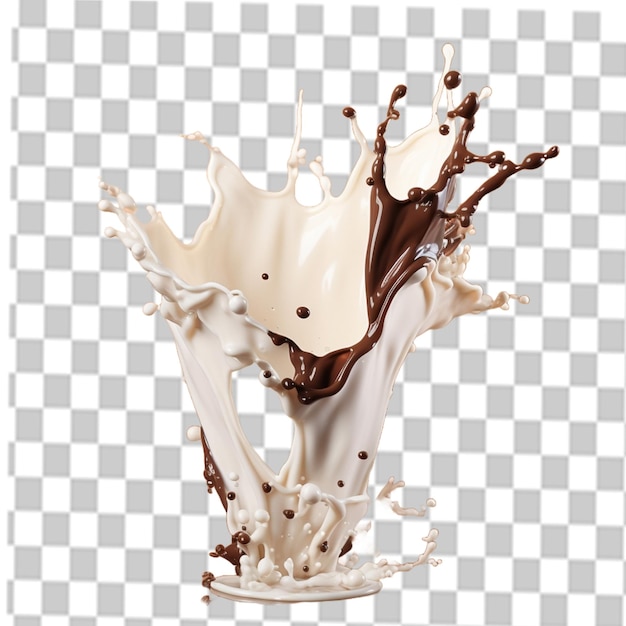 PSD cioccolato png splash di latte