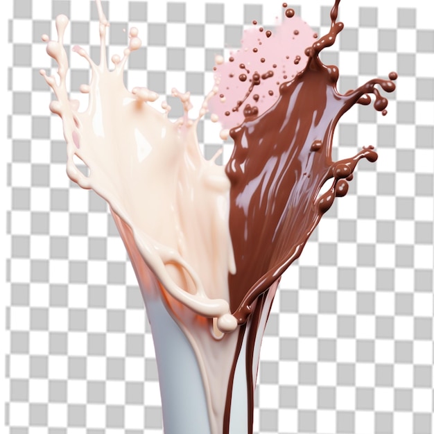 PSD chocolate png milk splash