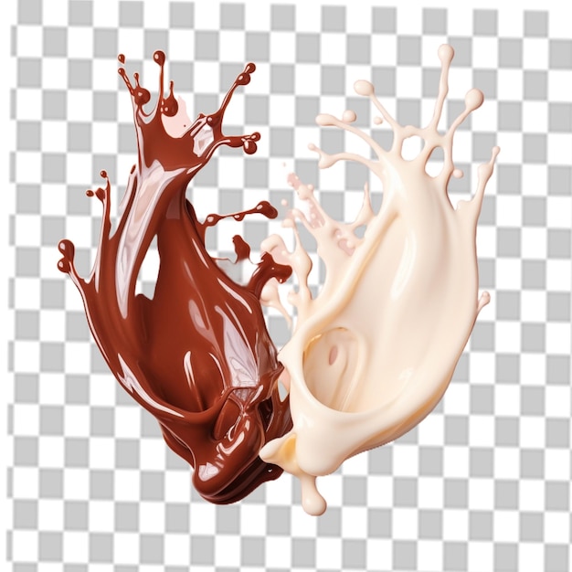 PSD chocolate png milk splash