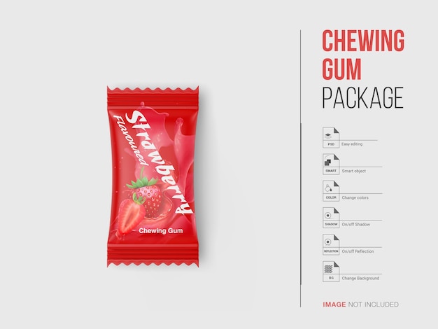 Chocolate snack bar food editable product packaging mockup