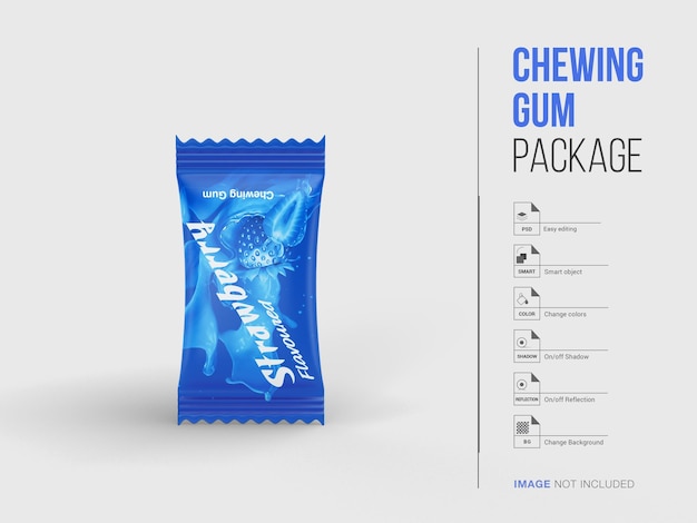 Chocolate snack bar food editable product packaging mockup