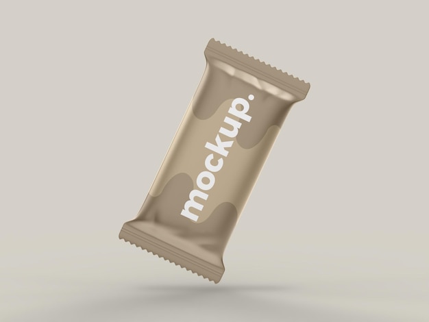 Mockup di snack bar al cioccolato