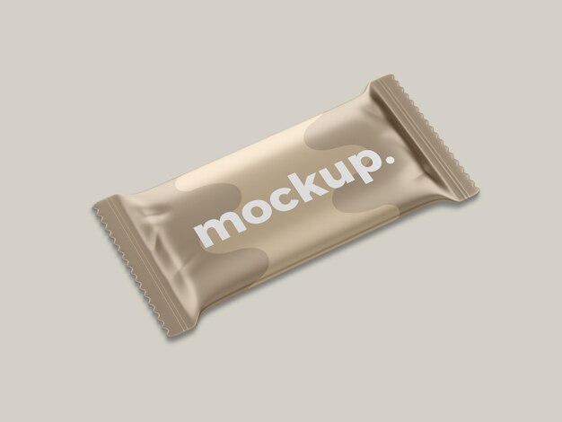 Chocolate snack bar mockup