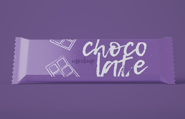 Mockup di snack al cioccolato