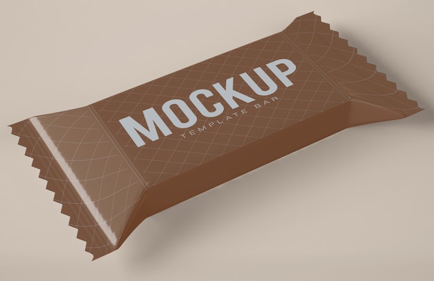 Mockup di snack al cioccolato