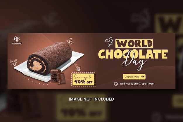 Modelli di banner sociali al cioccolato