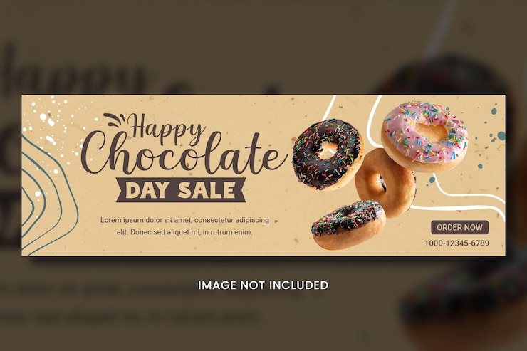 PSD チョコレートソーシャルバナーテンプレート