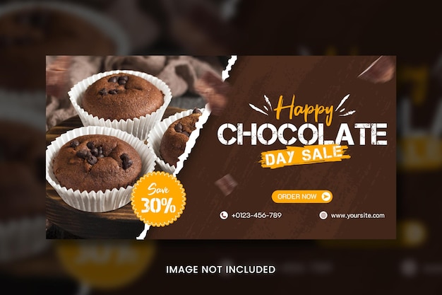 Modelli di banner sociali al cioccolato