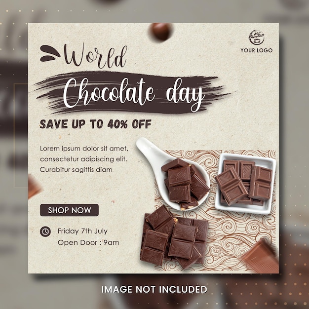 PSD chocolate social banner templates