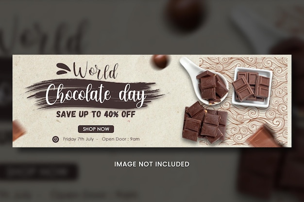 PSD modelli di banner sociali al cioccolato