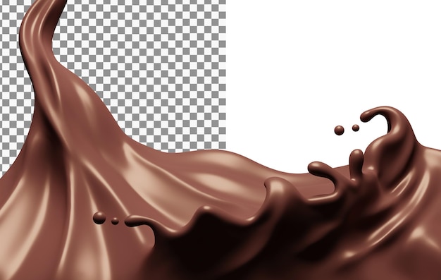 Chocolate splash abstract shapes premium psd