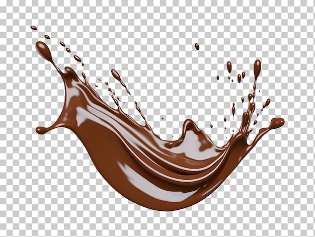 透明と白の背景に分離されたチョコレート スプラッシュ チョコレート ミルク PNG クリップアート