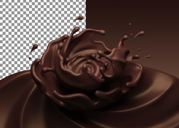 Chocolate splash Premium Psd